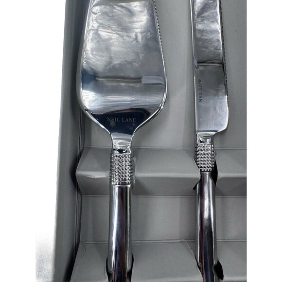 Neil Lane By Fortessa Two Piece Cake Service Fast Shipping - Picture 6 of 12